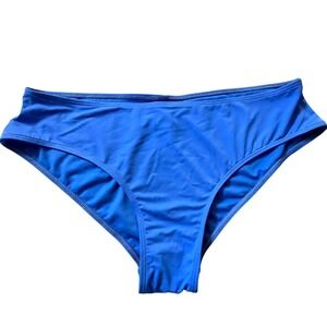 Full Tilt Swim Womens XL Blue Ruched Back Full Coverage Bikini Bottom NWT
